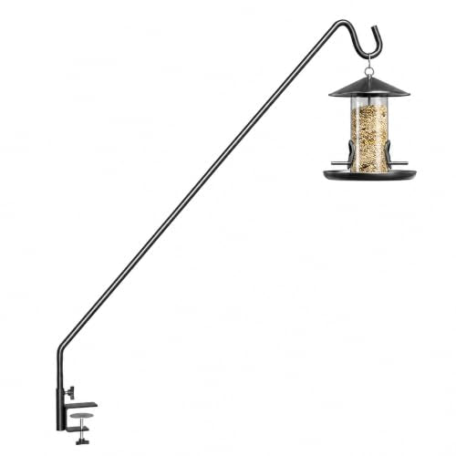 MIXXIDEA Heavy Duty Extensible Deck Hook - Adjustable for Hanging Bird Feeders, Plants, Wind Chimes, Lanterns - size: 43in Long Deck Hook-1 Pack