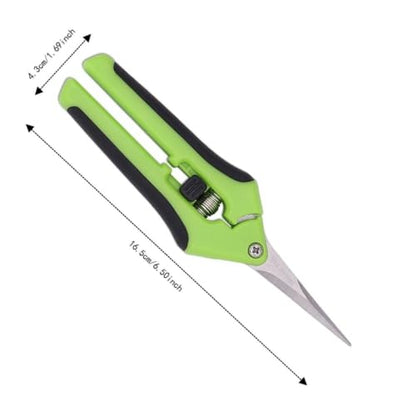 Stainless Steel Straight Precision Blades Spring Action Garden Tool with Ergonomic Comfort Grip for Flower Bonsai Plant Trimming & Maintenance