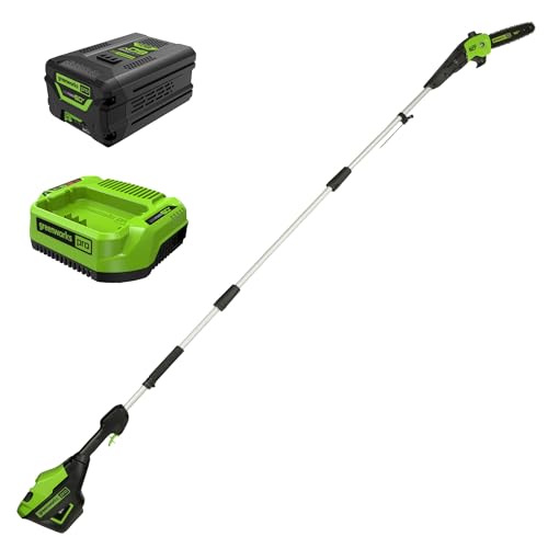Greenworks 60V 10 in Electric Pole Saw, 2.0 Ah Battery and Charger - size: 60V 10" Brushless (2.0Ah)