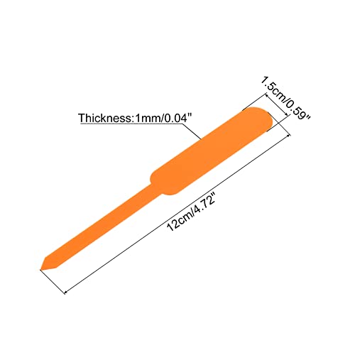 PATIKIL Plant Labels, 200Pcs PP Rectangle Marker Tags for Outdoor Indoor Garden, Orange - color: Orange