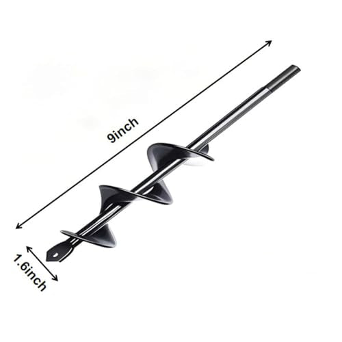 Garden Auger Drill Bit 1.6x9 Inch, 3/8" Hex Drive Bulb Planter for Planting