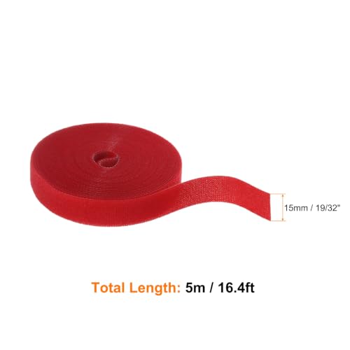 HARFINGTON Garden Plant Tape 16.4ft 19/32" Reusable Ties Strap Red - color: Red, size: 16.4ft x 19/32"