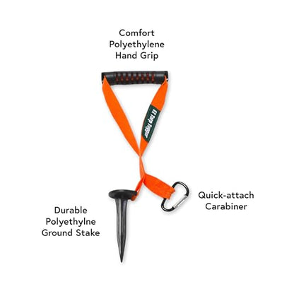 EZ Tarp Tugger - All In One Comfort Grip, Carabineer & Stake – Quick Attach Carabineer Hooks To All Standard Tarps – Stakes Securely In Ground In Windy Conditions - Set of 2 - size: 12 inches x 6 inches