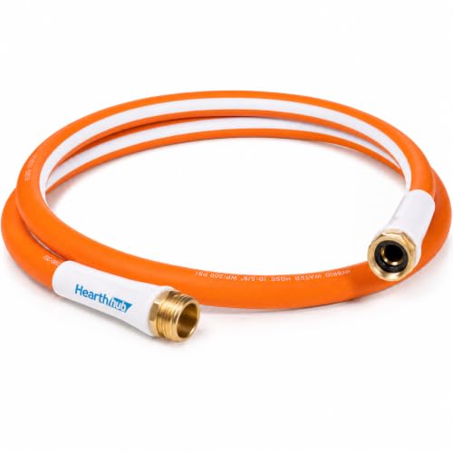 Short Garden Leader Hose - 5/8 Inch Lightweight All-Weather Water Hose - Durable And Flexible, Leakproof Connections, Kink Resistant - Rubber Garden Hose With 3/4" Fittings(6 ft) - size: 6 FT