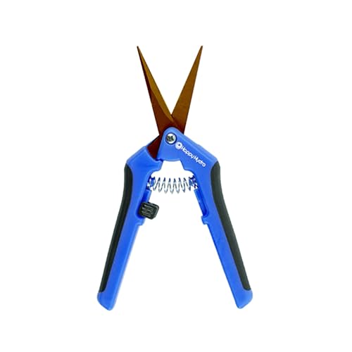 Happy Hydro Trimming Scissors - Curved Tip - Titanium Coated Blades with Spring-Loaded Comfort Grip Handles - 1 Pack - size: 1 Pack