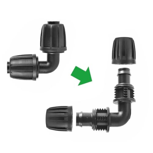 QRITY 1/2 Inch Irrigation Tubing Elbow Fittings Barbed Connectors, 1Pcs - size: D