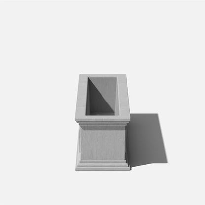 Veradek Brixton Series Window Box Planter - Rectangular Outdoor Planter - color: Gray, size: 11"H x 11"W x 36"L
