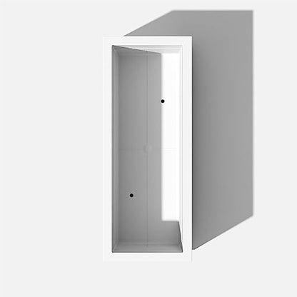 Veradek Block Series Long Box Planter - Rectangular Outdoor Planter - color: White, size: Large