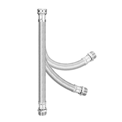 Short Kink-Free Garden Hose Extender, Braided Stainless Steel - size: 5FT, style: Male to Female