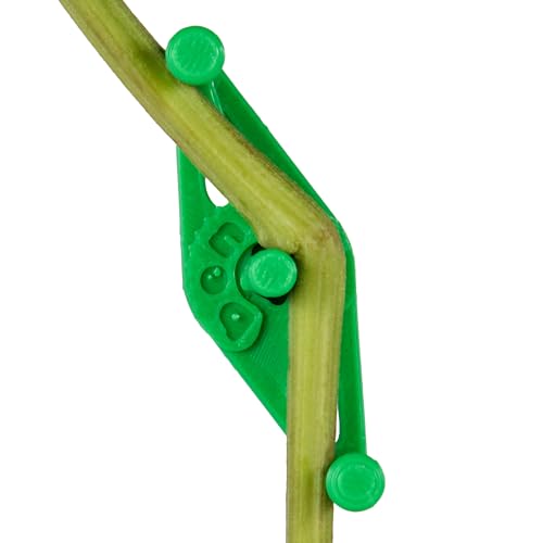 Bendies LST Plant Training Clips 15 Pack - v2.0 Adjustable Low Stress Green Support Clips for Stem Bending, Grow Tent, Plant Ties & Gardening Accessories - color: Green