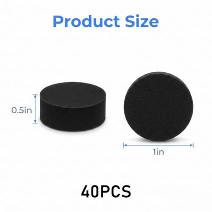 40 Pack Pot Feet for Outdoor Planters, Pot Risers 1" Wide X 0.4" Tall High
