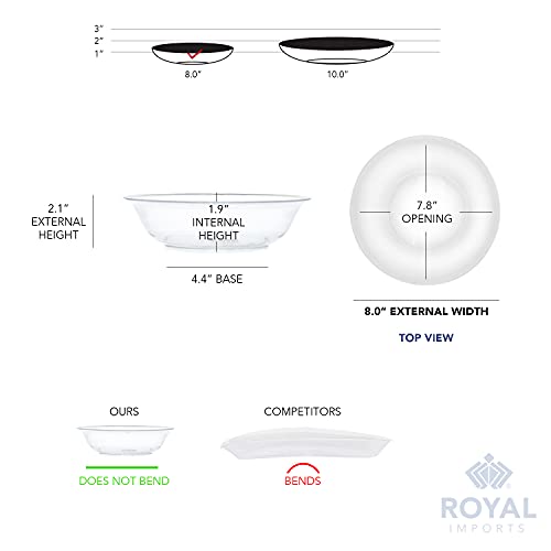 Royal Imports Clear Plant Saucer, Floral Plastic Plates Plant Tray 8" 6pk - size: 8"
