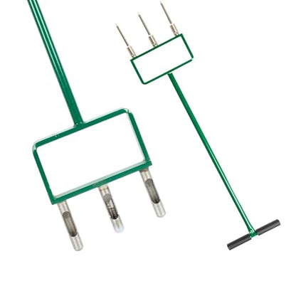 Landzie - Lawn Aerator Tool 42" Set, Hollow & Spike Tines - size: Hollow + Spike Tine Aerator