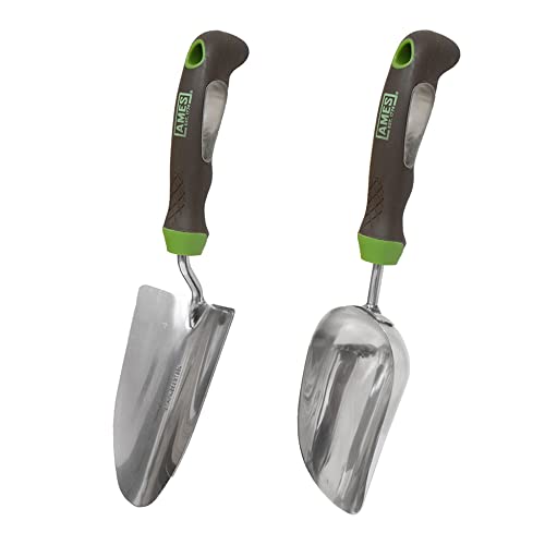 AMES 24452009 2-pc. Ergo Gel Grip Garden Tool Set with Hand Trowel & Soil Scoop - style: Trowel & Soil Scoop