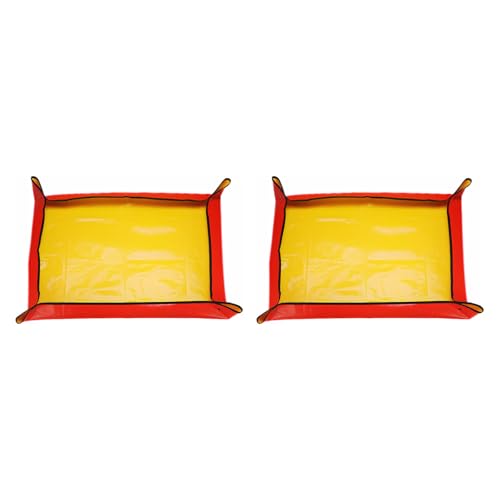 HARFINGTON 2Pcs Repotting Mat 31.5"x39.4" PE Cloth Waterproof Plant - color: Yellow, size: 31.5" x 39.4"