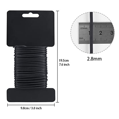 Tenn Well 2Pk 66ft 2.8mm Garden Wire Bendable Black for Climbing Plants - color: Black, size: 2.8mm