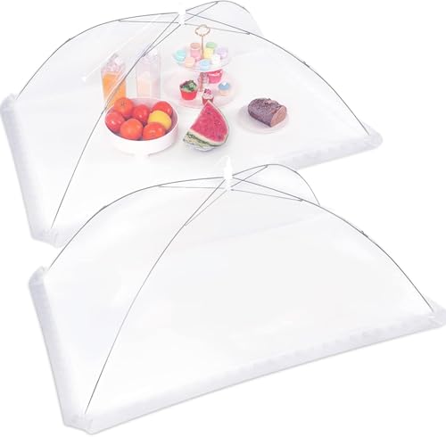 JULBEAR 2Pcs 40x24 Extra Large Mesh Food Cover Tent for Outside - size: 40"x24"