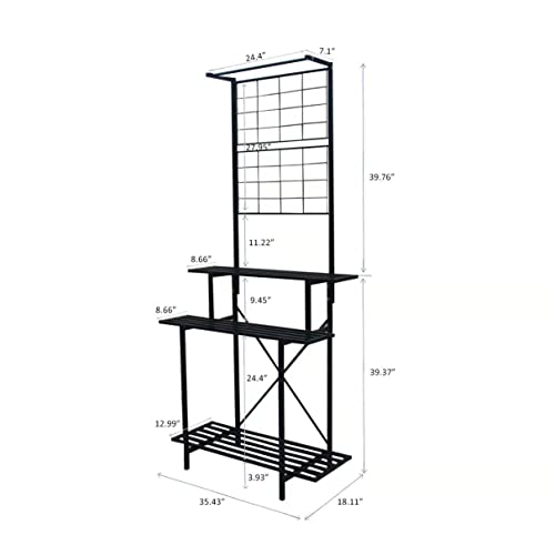 Hanging Plant Pot Shelf Rack Heavy Duty Plant holder Trellis,Multi Layer Plant Stand for Home, Garden, Balcony