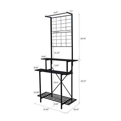 Hanging Plant Pot Shelf Rack Heavy Duty Plant holder Trellis,Multi Layer Plant Stand for Home, Garden, Balcony