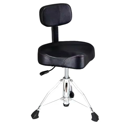 Hydraulic Drum Throne with Backrest, Adjustable Saddle Seat