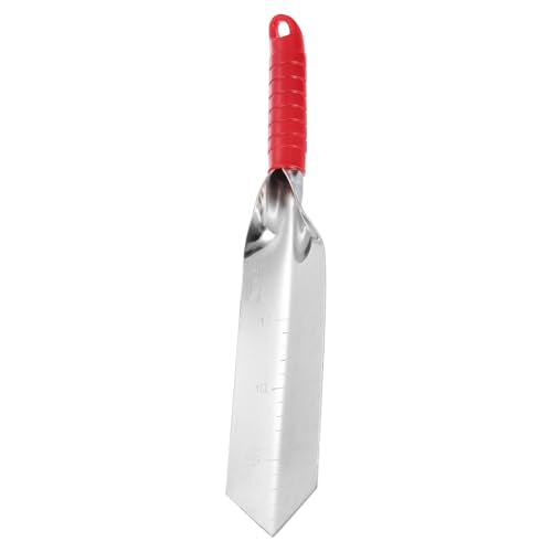 HARFINGTON Garden Hand Shovel 15.2 x 2.7 Stainless Steel Trowel Garden Tool for Digging Planting Transplanting, Red