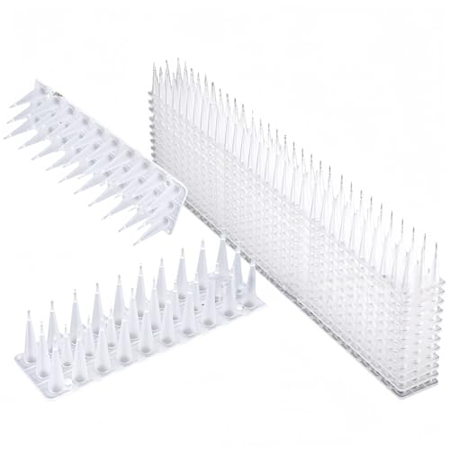 Bird Nail, 12 Piece Set of Outdoor Bird Deterrent, Keep Away from Squirrels, Pigeons, Raccoons, Garden Terrace Fence to Prevent Invasion and Stabbing (White) - color: white