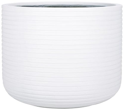 SAFAVIEH Outdoor Nardo Concrete Planter Pot, 22.8" White PAT1531C - color: White
