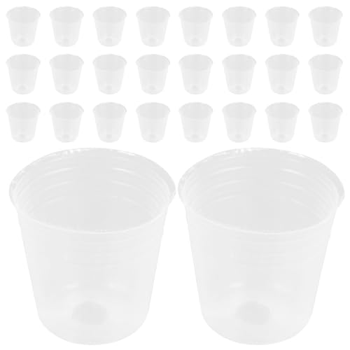Clear Nursery Pots 1.96 X 1.96 X 1.77 in Plastic Plant Pots with Drainage for Seedlings Orchids Succulents and Small Potted Plants Indoor Outdoor Gardening