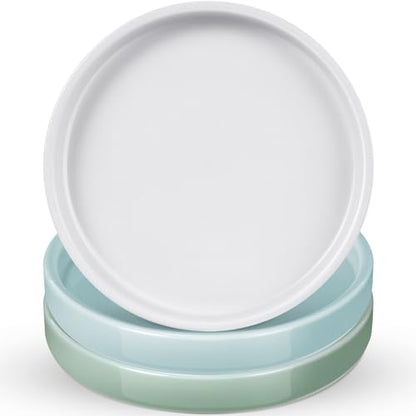 Zubebe 3 Pcs 7 Inch Ceramic Plant Saucers Round Plant Pot Water Trays - size: 7 Inch
