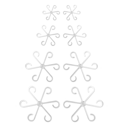 Clear Indoor Plant Support Stakes, 8 Pack Plastic Stem Holders - color: 8 Pcs Clear