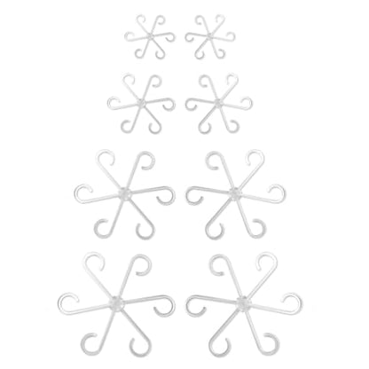 Clear Indoor Plant Support Stakes, 8 Pack Plastic Stem Holders - color: 8 Pcs Clear