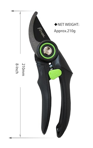 Professional Secateurs, with Super Sharp SK5 Steel Blades, Gardening Hand Clippers Pruners, Garden Trimming Scissors, Pruning Shears 8-Inch (Bypass) - style: Bypass