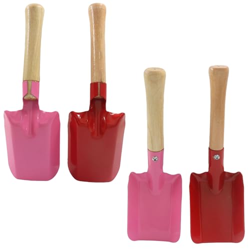 Piutouyar 4 Pack Mini Colorful Trowel Set, Green/Blue/Pink/Red