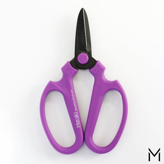 Flower Scissors With Black Carbon Steel Blades 7.0 Inch, Mokara (Purple) - style: 7.0 Inch Purple