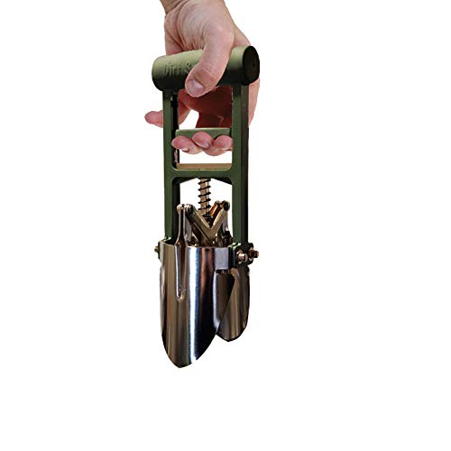 – Forest Green Bulb Planter Tool for Planting Bulbs - 3 Finger Pull Soil Grabber for Digging/refilling Hole - Tapered Blade Edges - for Planting Tulips, Daffodils & Others a Like - color: FOREST GREEN