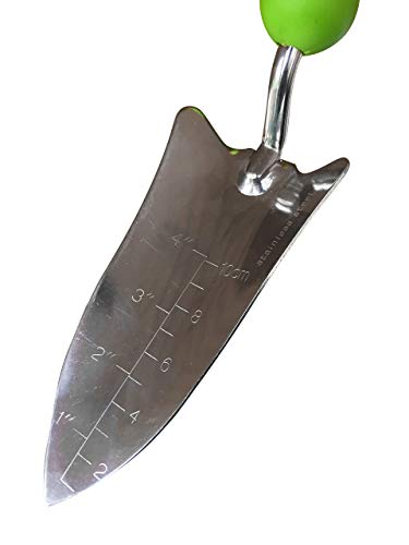 Garden Guru Transplanter Trowel Shovel - Stainless Steel - Rust Resistant - Ergonomic Grip - Perfect Hand Shovel Tool for Gardening Weeding Transplanting and Digging in Garden Beds (4 Pack) - size: 4 Pack, style: Stainless Steel