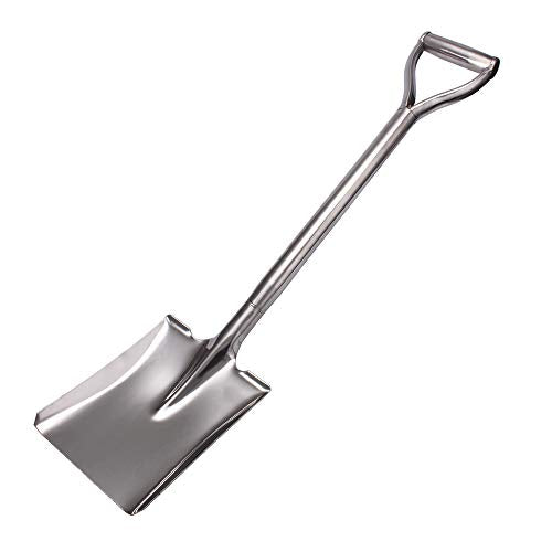 31.5 Inch Flat Head Garden Shovel, D Handle Square Flat Spade Shovel for Gardening, All Stainless Steel Made - style: Square Point Shovel
