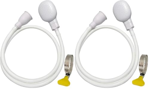 Sink Spray Rubber Hose Portable Shampoo Sprayer (1M hose) (Pack of 2) - size: 1M/41.5IN (Pack of 2)
