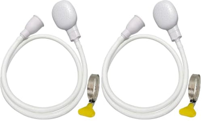 Sink Spray Rubber Hose Portable Shampoo Sprayer (1M hose) (Pack of 2) - size: 1M/41.5IN (Pack of 2)