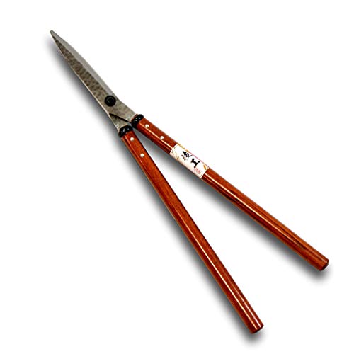 KAKURI Japanese Hedge Shears for Gardening 27", Professional Hadge Clippers for Trimming Bush and Border, Heavy Duty Long Handle [Hammered Pattern Blade], Made in Japan - style: 27" Hammered