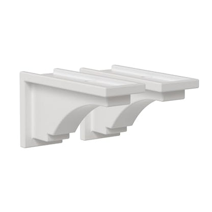 Mayne Inc Fairfield Decorative Brackets, White, 2 Count (Pack of 1) - color: White
