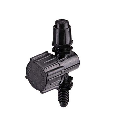 Raindrip R191CT, Adjustable Flow Micro Sprinkler, Quarter-Circle Pattern, Fan Spray, with 10-32 Threaded Inlet, Drip Irrigation Emitters for Drip Irrigation Gardening Systems, 5-Pack, Black - size: 1 Count (Pack of 1)