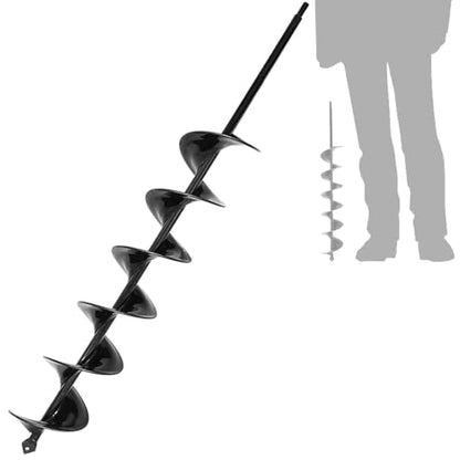 TCBWFY 3x24 Inch Auger Drill Bit for Planting - Easy Planter Garden Auger - Bulb & Bedding Plant Augers - Post Hole Digger for 3/8”Hex Drive Drill - size: 3"x24"-Black
