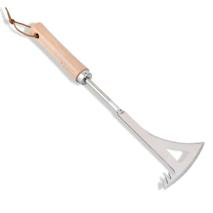 Crack Weeder, 13.4" Stainless Steel Crevice Weeding Tool with Wood Handle, L-Shaped Side-Walk Weed Puller Spatula, for Garden Lawn Yard Patio Terrace Paving Moss, Small Gardening Tool - size: 13.4" Crack Weeder