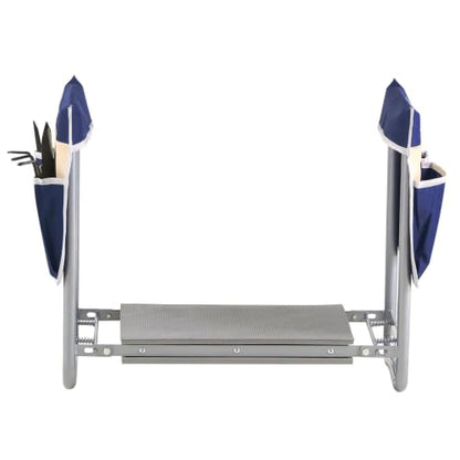 Folding Garden Kneeler Seat with Tool Bags 360lb Capacity 11in Wide Pad