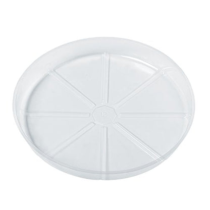 10 Piece of 12 inch Clear Plastic Plant Saucer Drip Trays for pots (12") - size: 12"