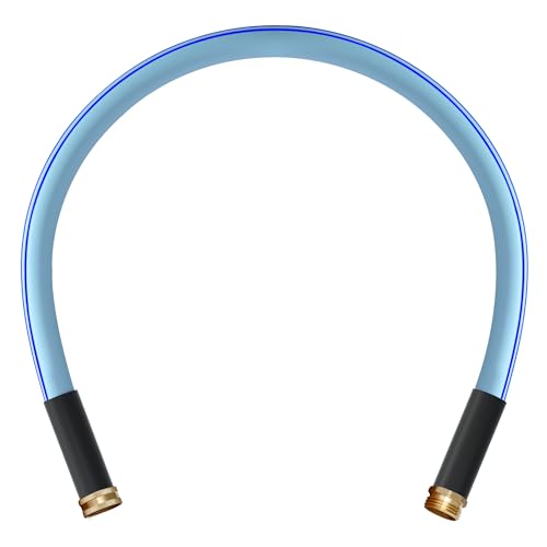 Atlantic Short Garden Hose 3 ft Blue 5/8" Heavy Duty Water Hose Extension - size: 3 ft-Blue(Male-Female)