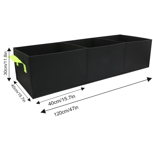 Plant Grow Bags, 2 Pack, 38 Gallon, 3 Holes Rectangle - color: 2 Pack 38 Gallon
