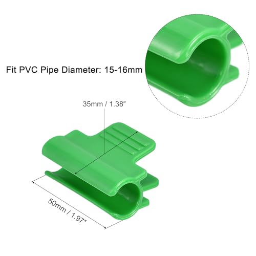 uxcell Greenhouse Clamps for 5/8" PVC Pipe, 20pcs Greenhouse Film Clamps Shading Net Rod Clip Garden Hoops for Row Cover, Greenhouse Plastic Sheeting - size: 5/8"