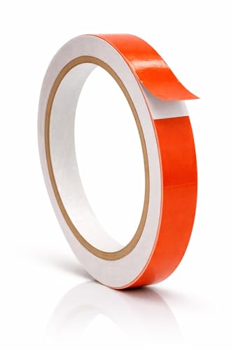 WOD Engineering Grade Retro Reflective Tape Orange, 1 inch Wide x 30 ft. Outdoor Waterproof Safety Reflector for Autos, Bikes, Camper, RV, Boat Striping, and Traffic Signage Marking - color: Orange, size: 1 Inch